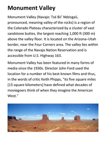 Monument Valley Handout