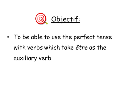 KS5/4 French - Perfect tense with être