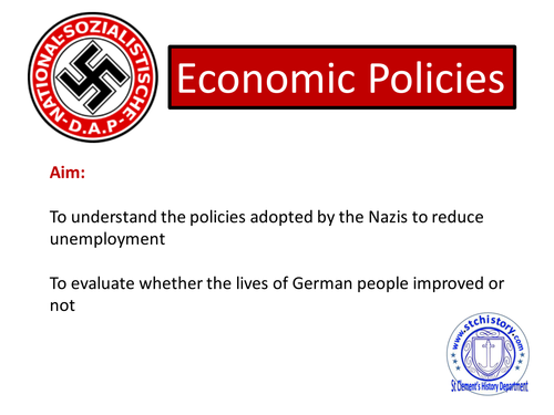 Edexcel 9-1 Germany: Nazi Economy & Living Standards (EDITABLE)