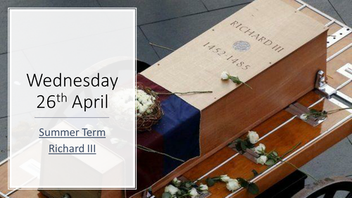 Richard III- Three Whole Lessons