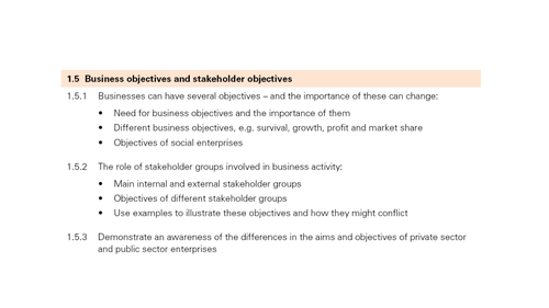 Objectives AS/ GCSE