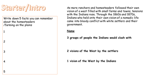 Making of America - Plains Wars Booklet