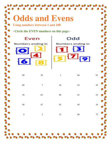 odd and even number worksheet for grade 3 students teaching resources