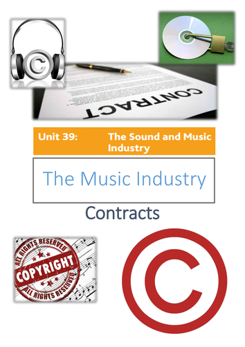 Unit 39 - The Sound & Music Industry Workbooks & Resources