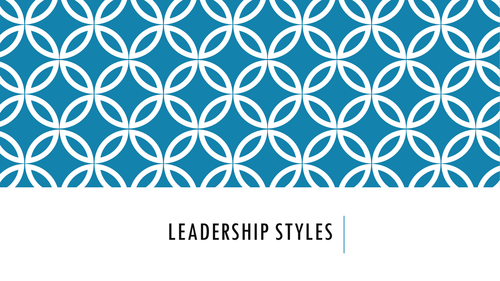 A Level Business Leadership Styles Activity