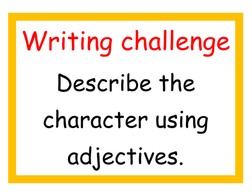 Independent writing challenges for KS1