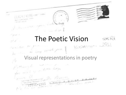 Visual Imagery In Poetry A Martian Sends A Postcard Home Teaching Resources