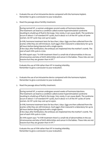 Contraception and Fertility Evaluation Exam Questions