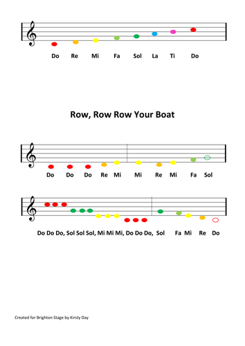 Solfege scale practice with nursery rhymes