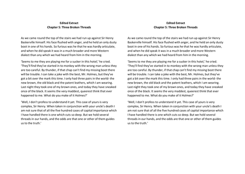 Year 8 The Hound of the Baskervilles- Lessons 11-15