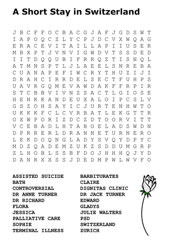 A Short Stay in Switzerland Word Search