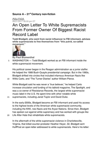 AQA English Language GCSE mock Paper 2