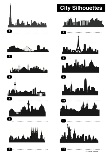 City Silhouettes - a place geography exercise