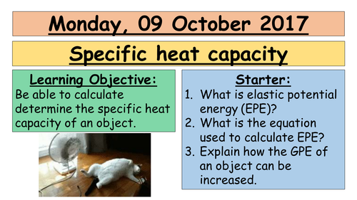 AQA GCSE (9-1) - Specific heat capacity