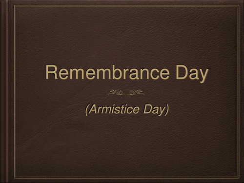 Assembly on Remembrance Day
