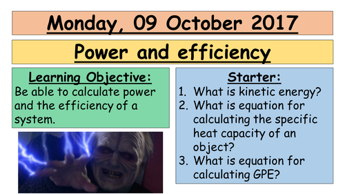AQA GCSE (9-1) - Power and efficiency