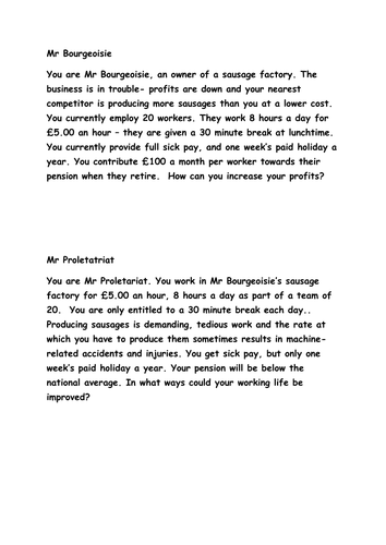 Introduction to Marxism - A level English / Humanities