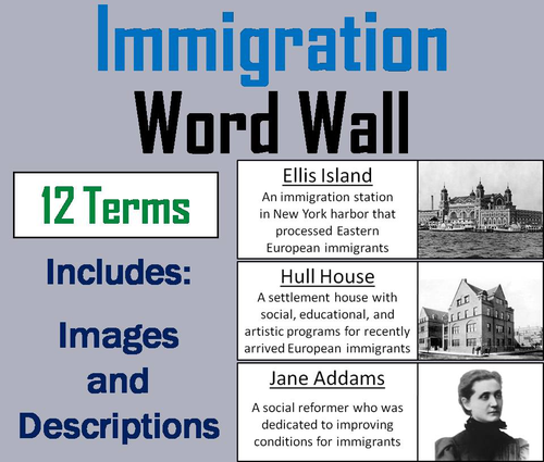 Immigration Word Wall Cards