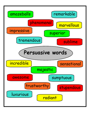 English KS2 Persuasive Words Teaching Resources