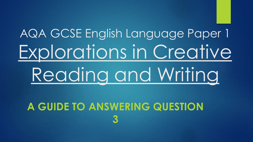 creative writing gcse questions aqa