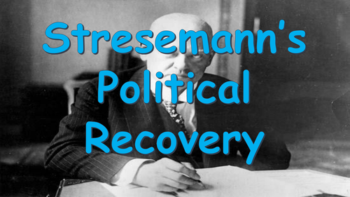 Stresemann's Political Recovery
