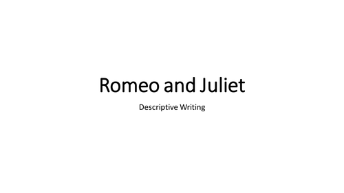 creative writing romeo and juliet