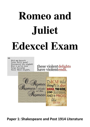 Edexcel Romeo and Juliet Exam Booklet
