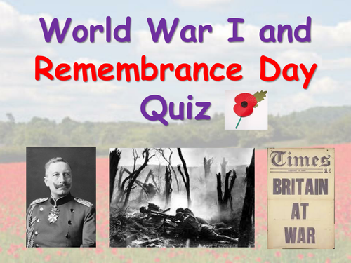 World War I / Remembrance Quiz
