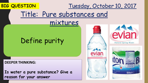 AQA new specification-Pure substances and mixtures-C10.1