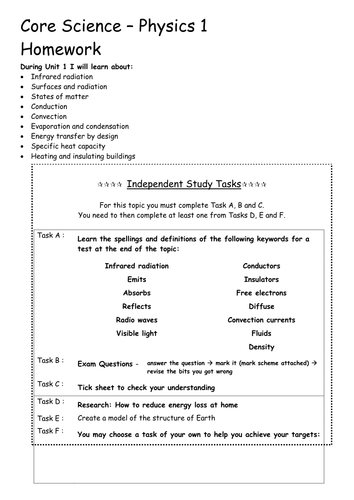 Physics  revision resources