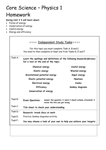 Physics  revision resources