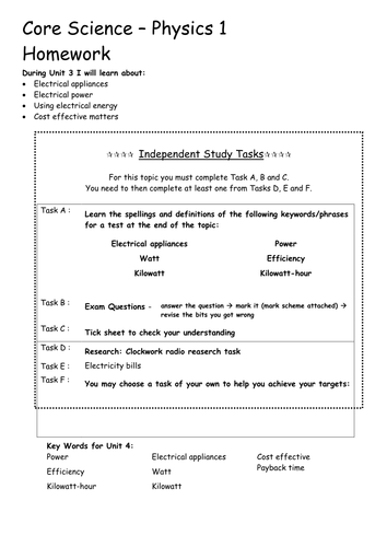Physics  revision resources