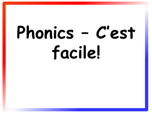 French phonics