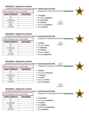 Verb Master French booklet