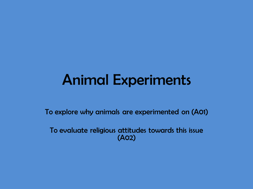 2 Lessons- Animal Rights and Animal Experiments | Teaching Resources