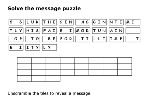 Solve the message puzzle from Henry Ford