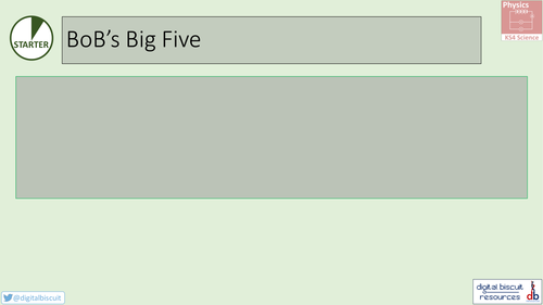New AQA (2016) Physics P1 - Energy , Lesson 9 - Energy and Power