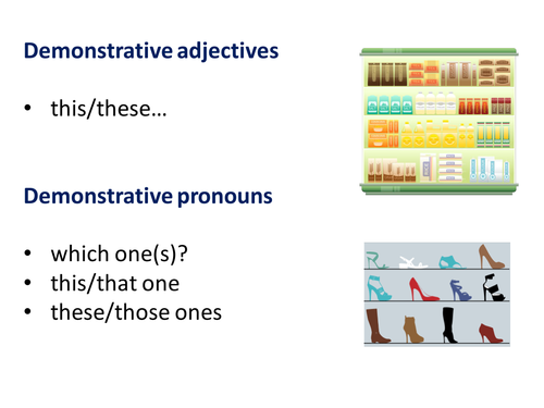 KS4 French: Demonstrative Adjectives & Pronouns (Clothes)