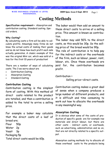 A- Level Business Special Orders whole lesson resource bundle