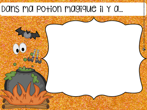 French Halloween Writing Activity and Bingo Cards