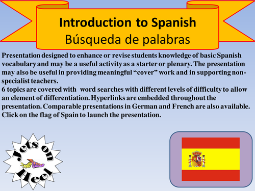 Introduction to Spanish Búsqueda de palabras