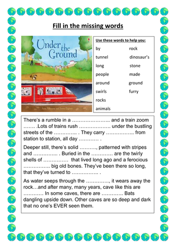 Under the Ground Guided Reading resources