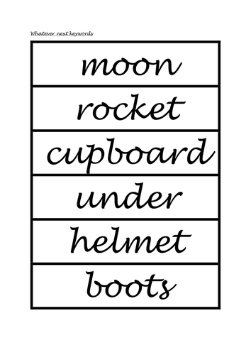 Whatever Next Guided Reading resources