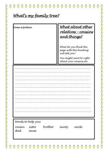 What's my family tree? Guided Reading resources