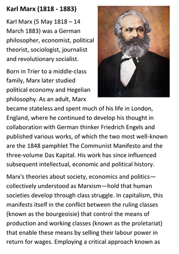 Karl Marx Handout