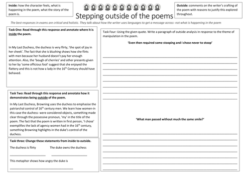 Stepping outside of the text