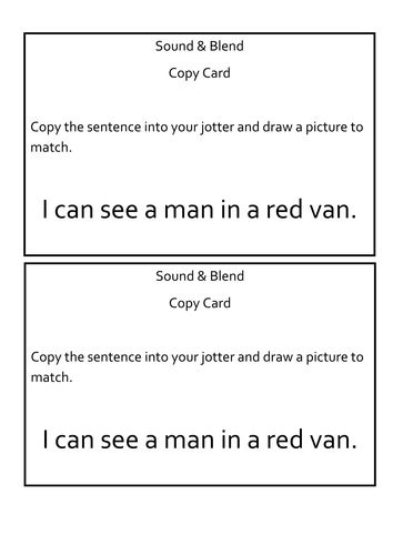 Sound and Blend Copy Cards