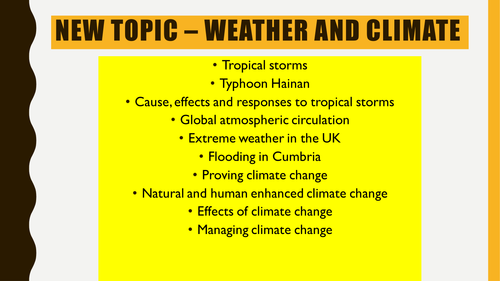 Tropical storms introduction