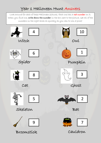 Halloween Hunt Fun Halloween Activity For Ks1 Teaching Resources