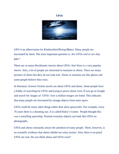 research paper topics ufos